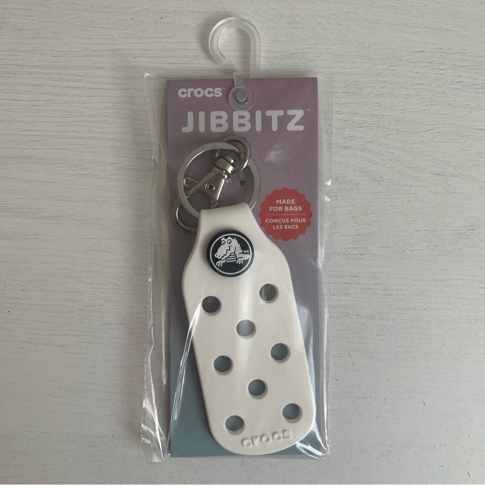 Crocs Jibbitz White Bag Charm Keychain